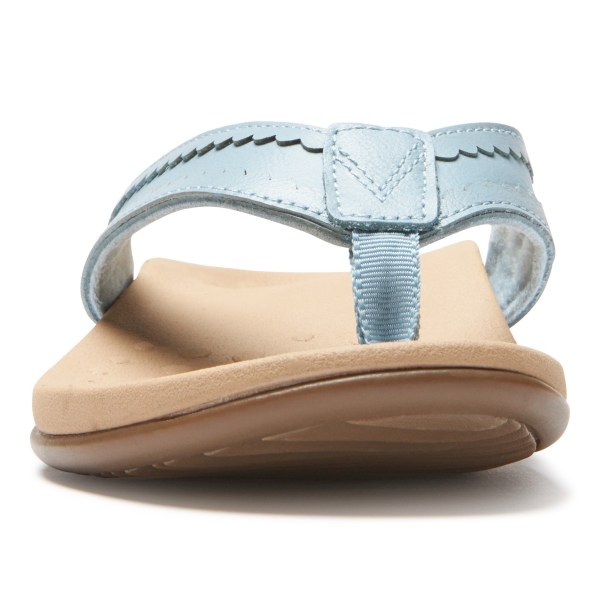 Vionic Sandals Ireland - Ashten Toe Post Sandal Blue - Womens Shoes Online | UFOVY-5198